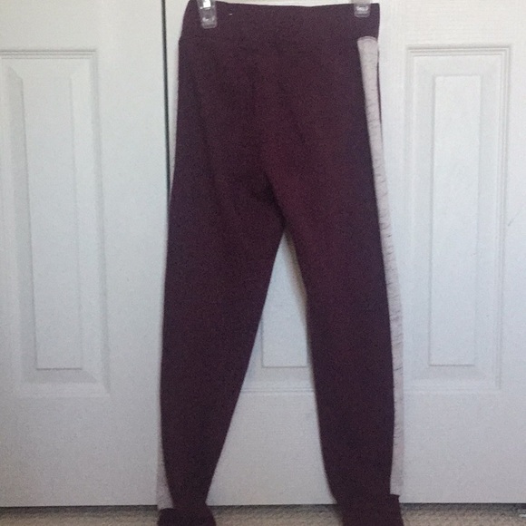 Maroon purple sweatpants with strips - Picture 2 of 6